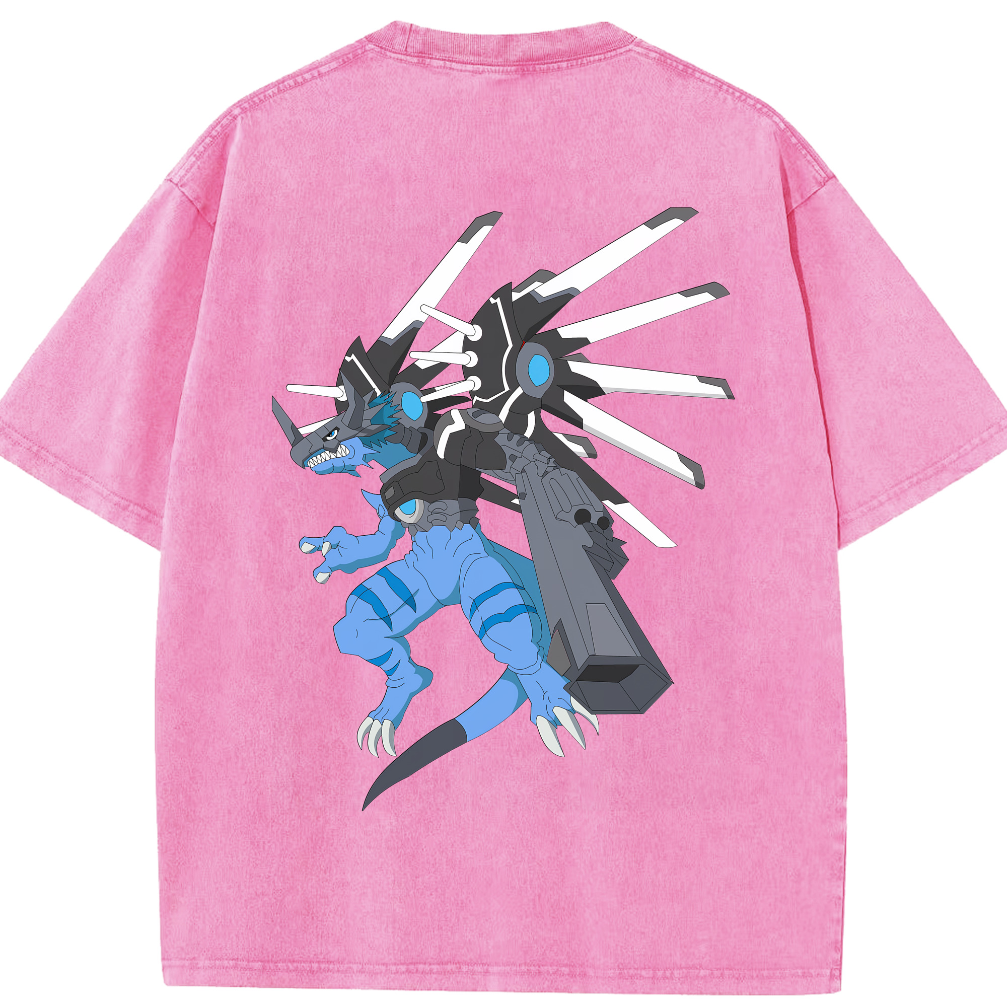 （画像用） Digimon デジタルモンスター/デジモン 綿100% ヴィンテージ風 半袖Tシャツ（背面プリント）